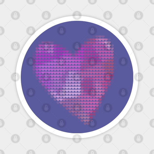 Purple Valentines Day Heart Filled with Hearts Magnet by ellenhenryart